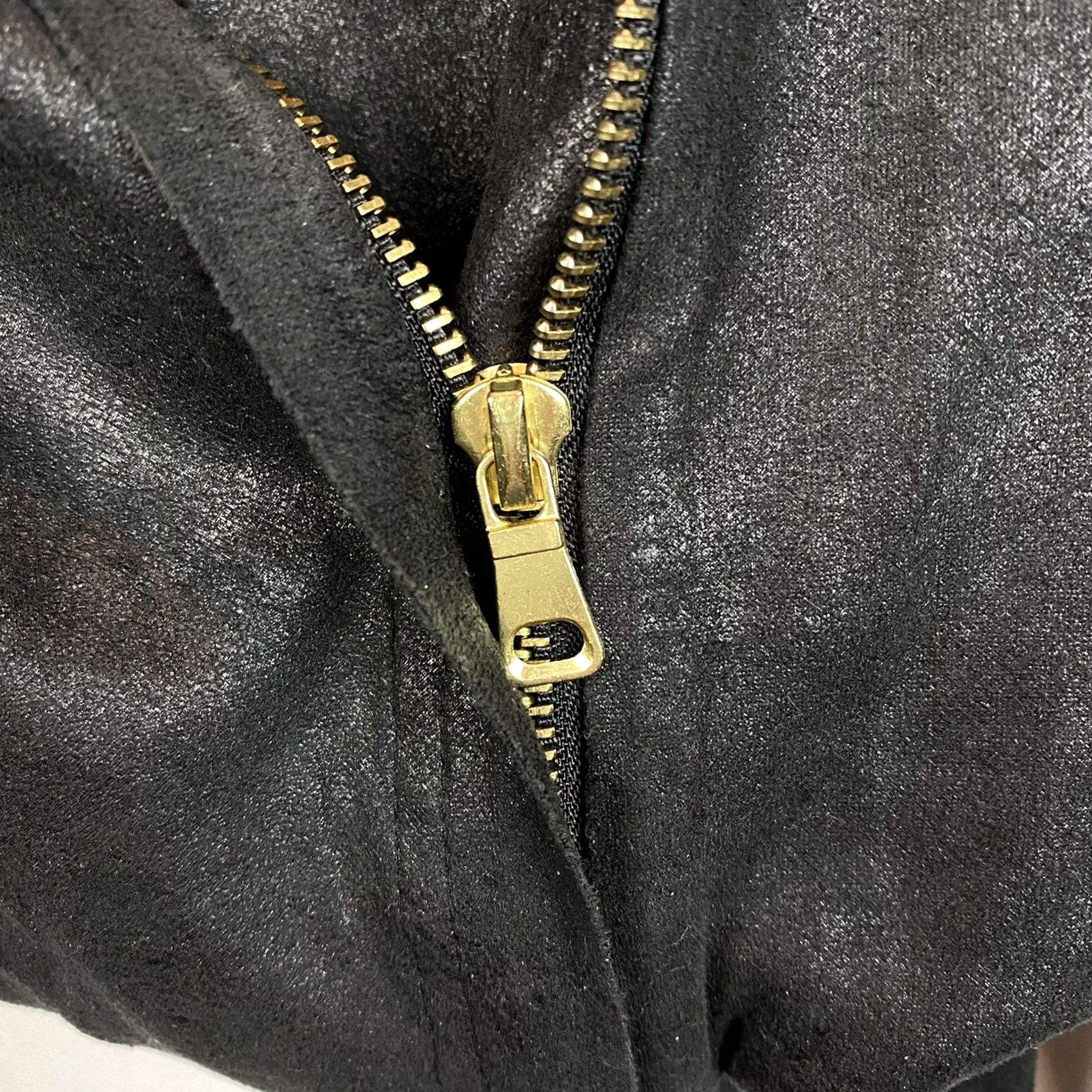 Vintage Love Tree Jacket Womens S Faux Suede Black Zip Lightweight Size S / US 4 / IT 40 - 4 Thumbnail