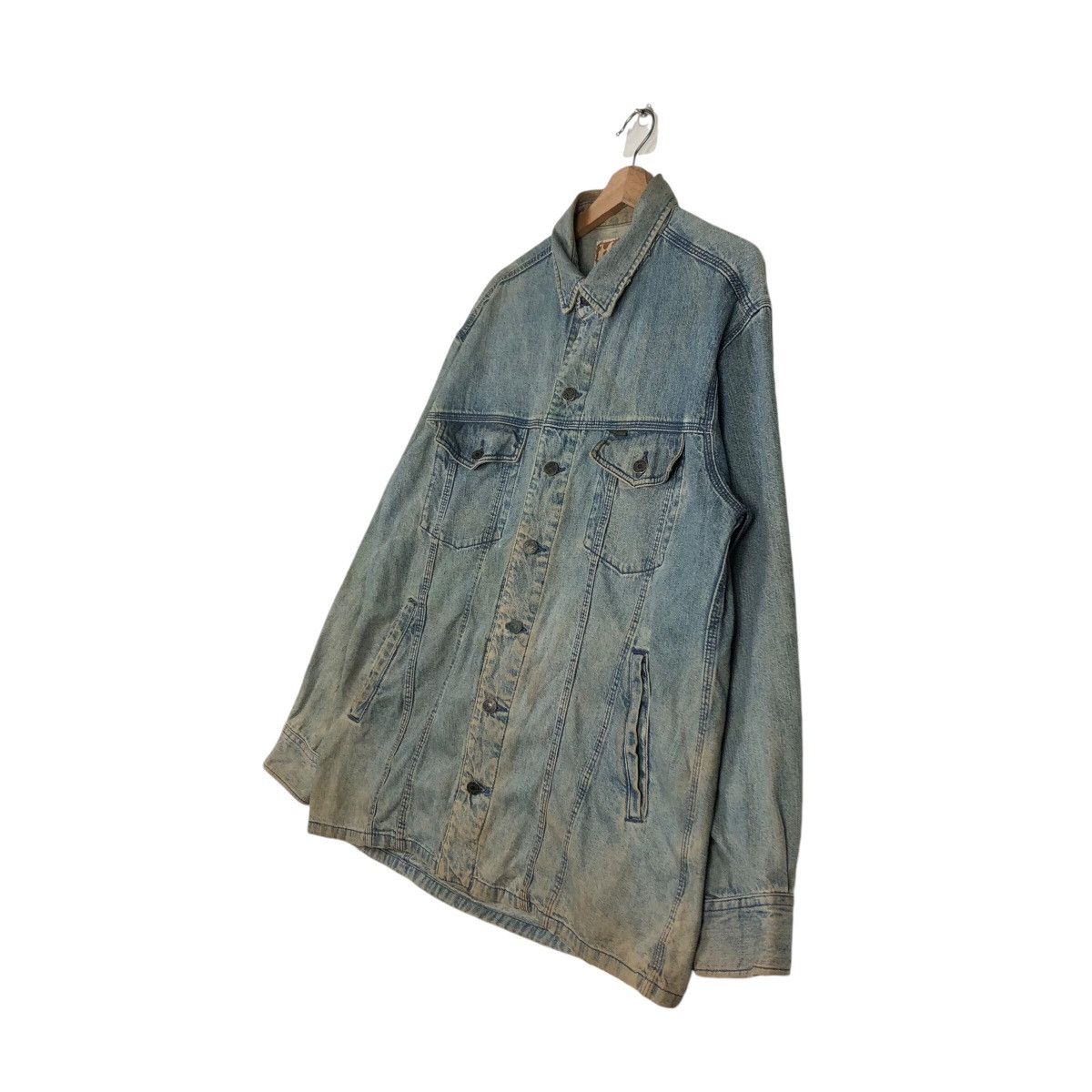Japanese Brand 📌Vintage Trucker Denim Biker Jacket Polo Club Slant Pocket Size US L / EU 52-54 / 3 - 3 Thumbnail
