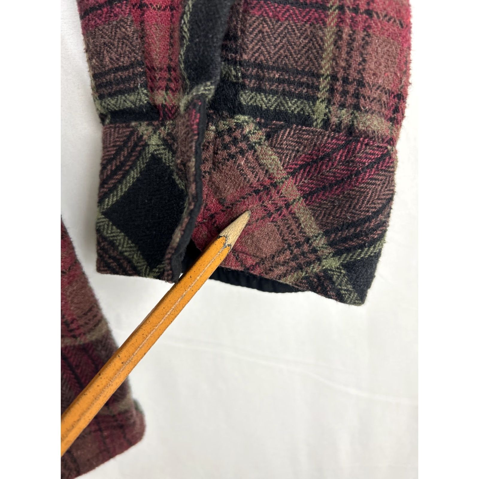 Stoic Stoic Mens Large Flannel Long Sleeve Shirt Plaid Crimson Cotton Blend Size US L / EU 52-54 / 3 - 6 Thumbnail