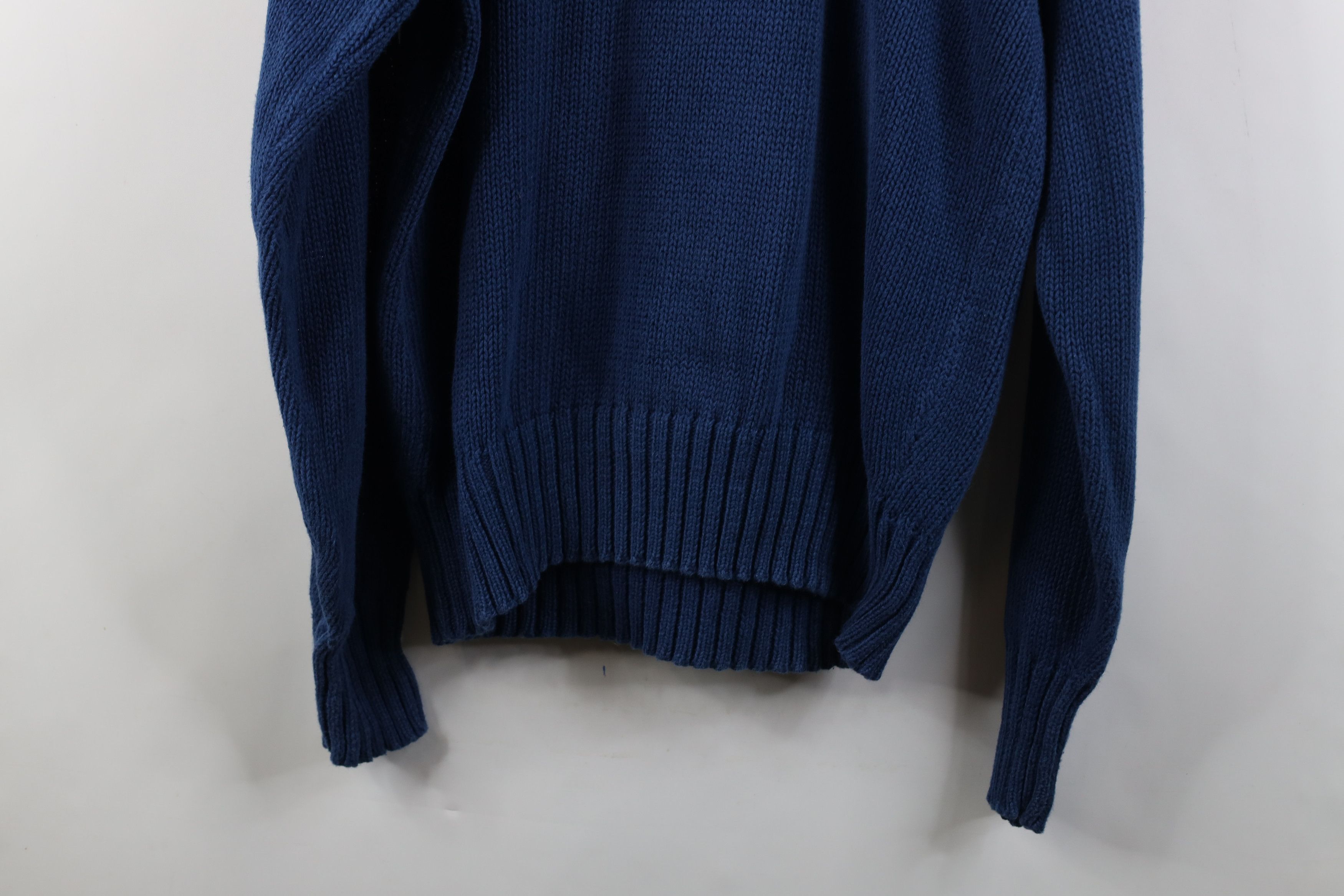 Vintage Vintage 90s Streetwear Block Knit Crewneck Sweater Blue Size US L / EU 52-54 / 3 - 12 Thumbnail
