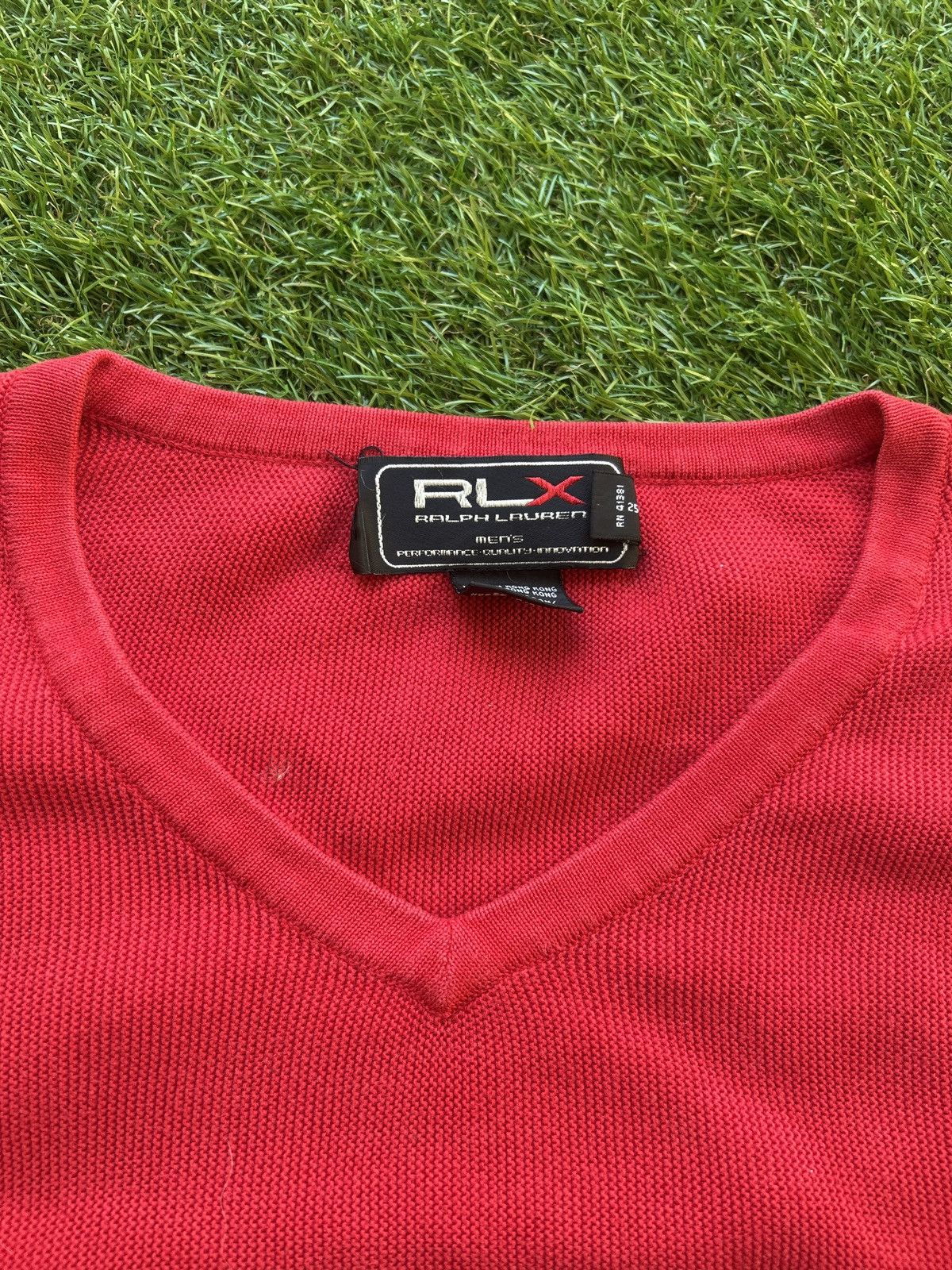 RLX Ralph Lauren Vintage RLX Ralph Lauren Red V-Neck Size US XL / EU 56 / 4 - 3 Thumbnail