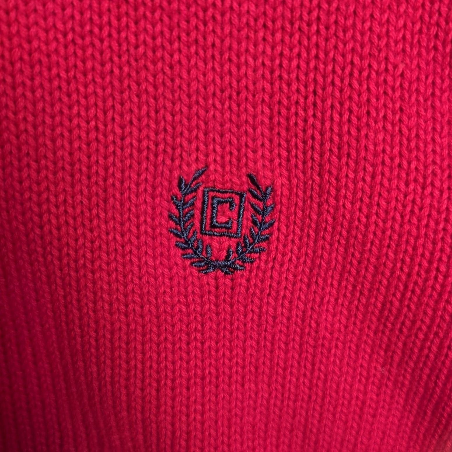 Chaps NWT Chaps Crewneck Men's Medium Red Cotton Knit Sweater Size US M / EU 48-50 / 2 - 6 Thumbnail