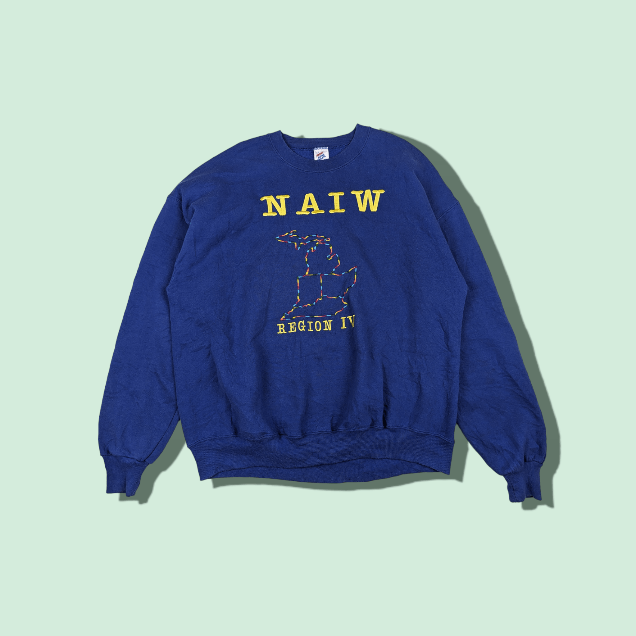 Jerzees Vintage 90's JERZEES NAIW Region IV Jumper Sweatshirt Size US XL / EU 56 / 4 - 1 Thumbnail