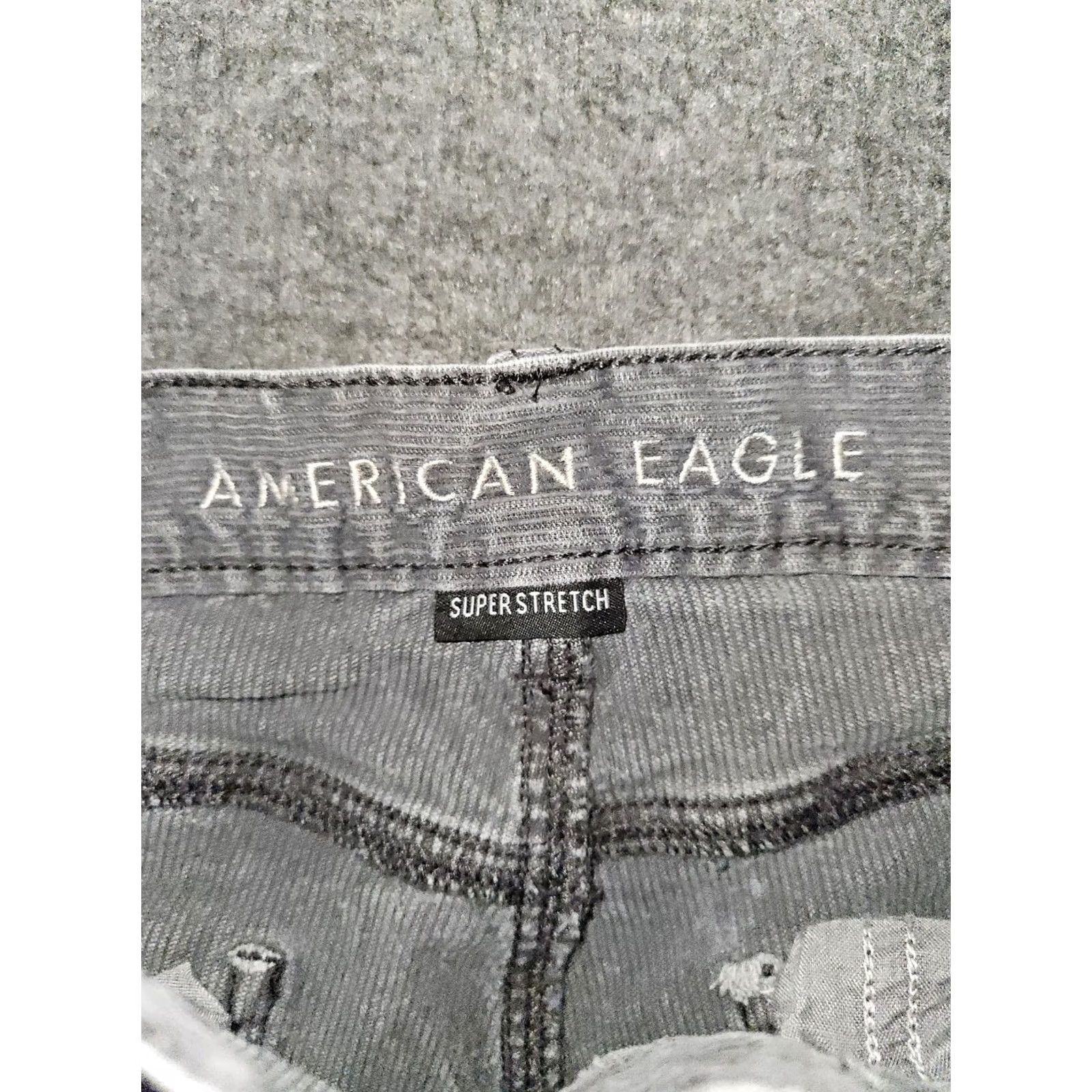 American Eagle Outfitters VINTAGE American Eagle Corduroy Jeans Women's 10 Gray High Rise Preppy City Mom Size 32" / US 10 / IT 46 - 2 Thumbnail