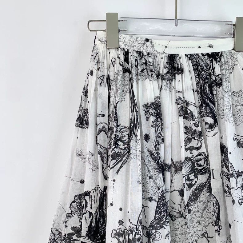 Dior Dior Color-matched ink-printed cotton casual skirt 2503-Nex Size 42" / US 20 - 3 Thumbnail