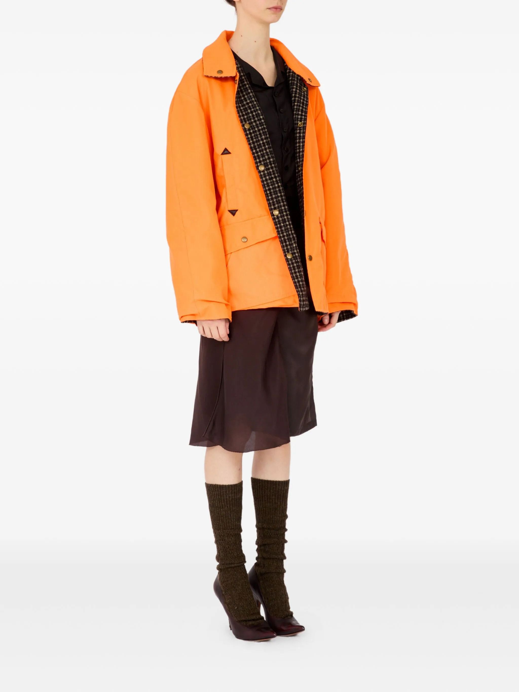 Maison Margiela o1w1db10526 Reversible Capsule Jacket in Orange/Black Size L / US 10 / IT 46 - 3 Thumbnail