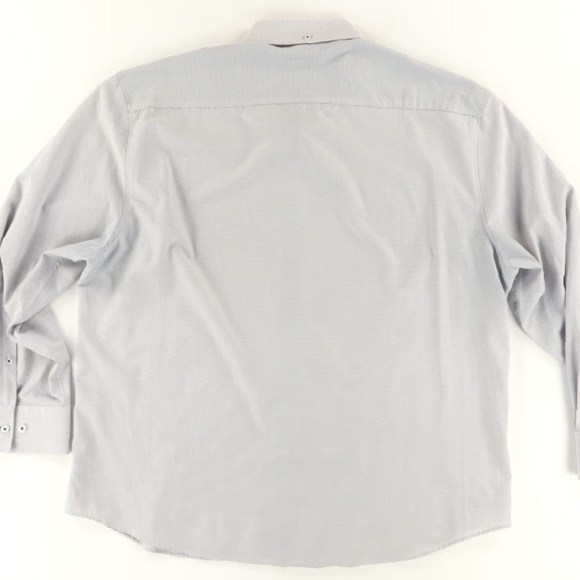 Vintage Con.Struct Slim Fit High Stretch Polyester Solid Long Sleeve Button Down Shirt Gray Men's 2XL Size US XXL / EU 58 / 5 - 4 Thumbnail