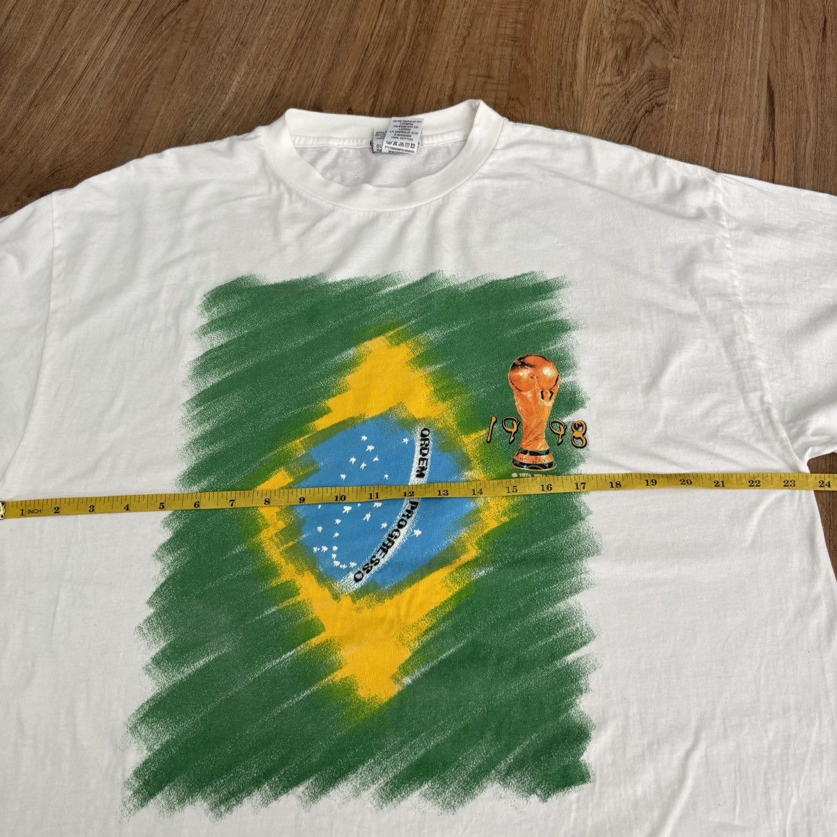 Adidas × Vintage 90’s Brasil Football Shirt / 1998 World Cup France Soccer Size US XL / EU 56 / 4 - 8 Thumbnail