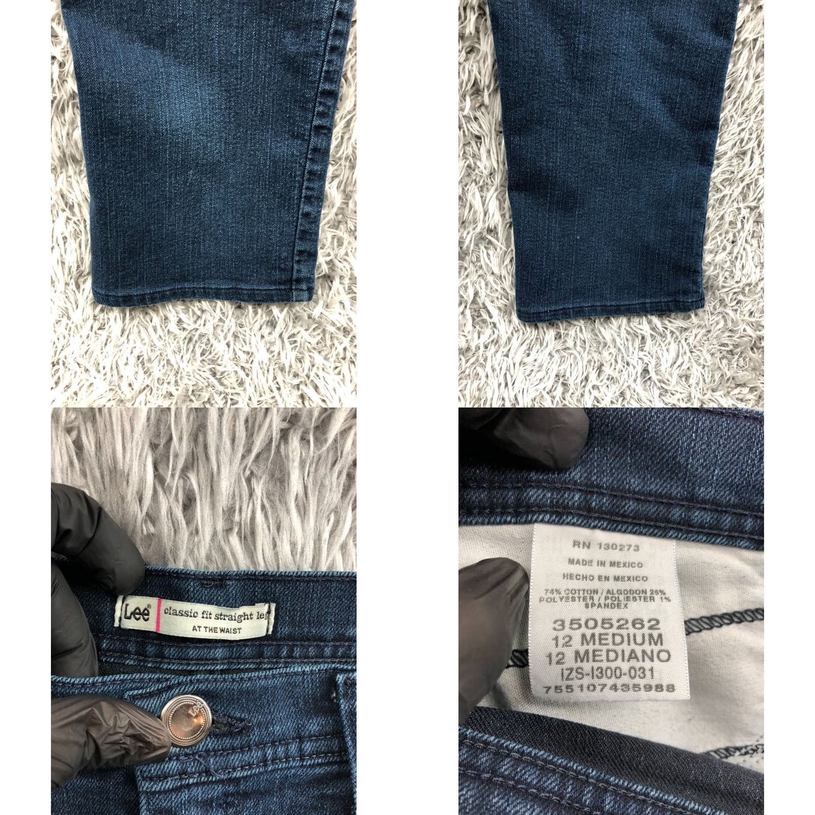 Lee Lee Classic Straight Jeans Size 12 Womens Medium Wash Blue Size 34" / US 12 / IT 48 - 8 Thumbnail