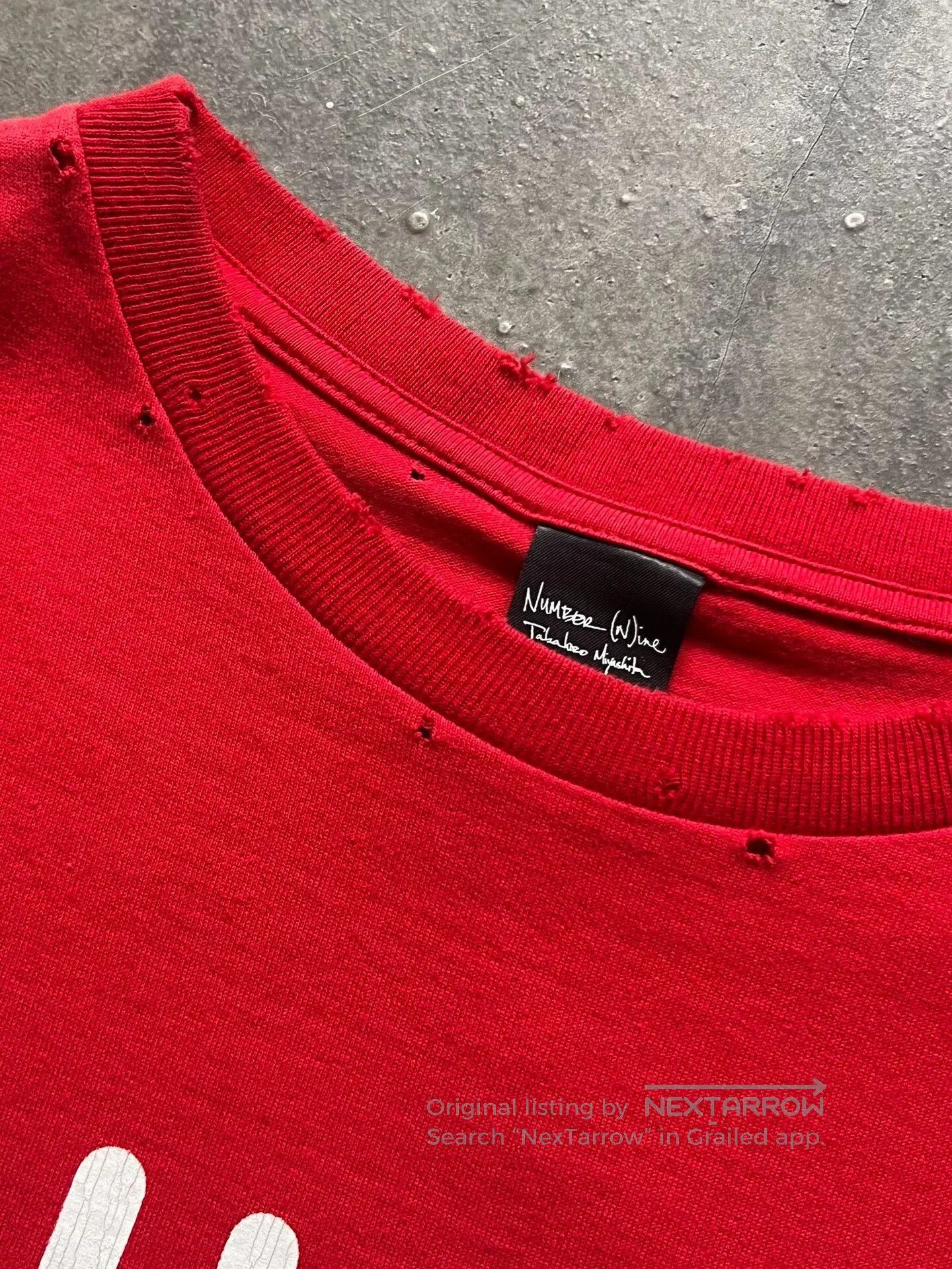 Number (N)ine red graphic slogan t-shirt. Size US M / EU 48-50 / 2 - 4 Thumbnail