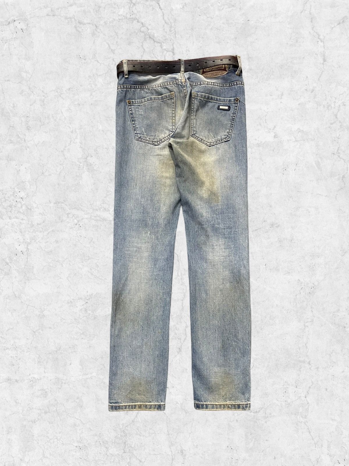 Dsquared2 × Vintage Designer Dsquared2 Canada Small Logo Denim Wih Leather Belt Size US 31 - 3 Thumbnail