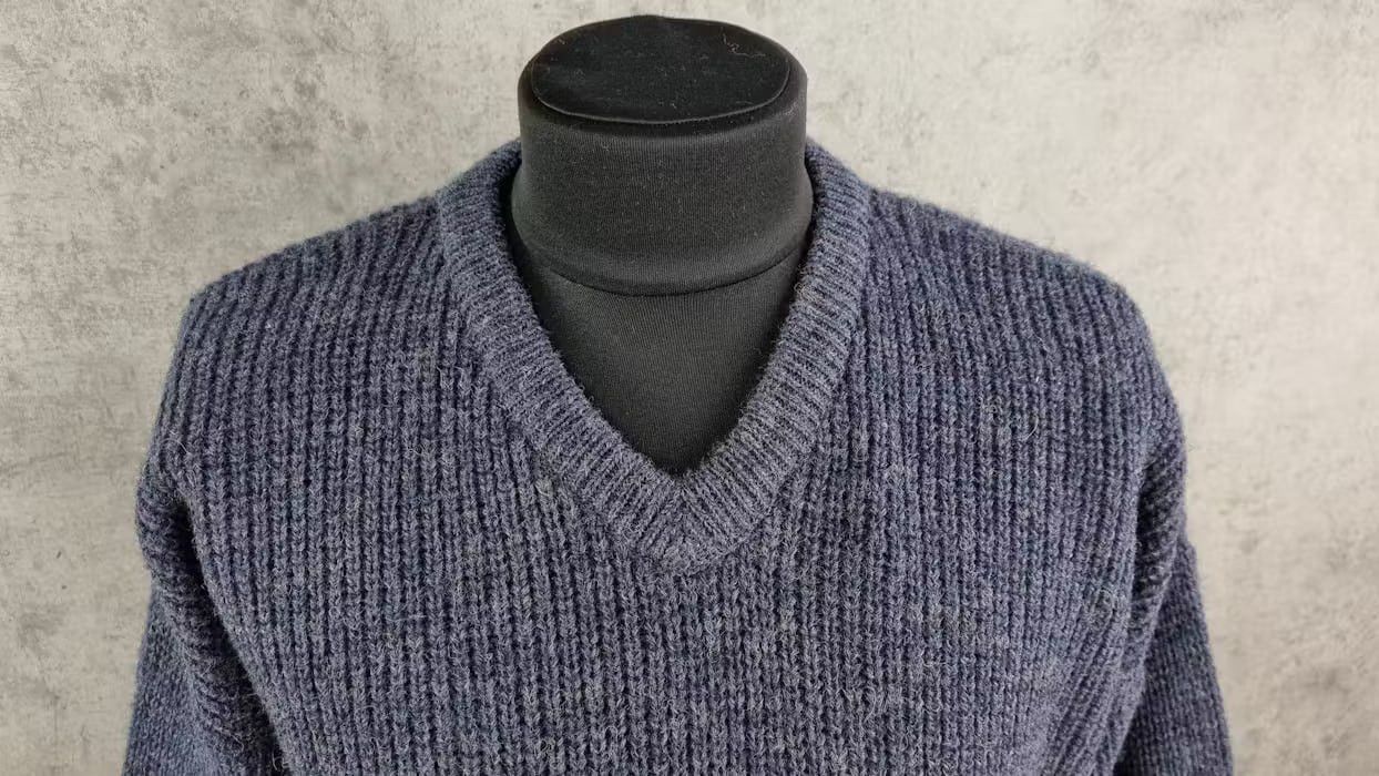 Barbour × Vintage Vintage 90s Barbour Fisherman Wool Sweater Size US L / EU 52-54 / 3 - 13 Thumbnail