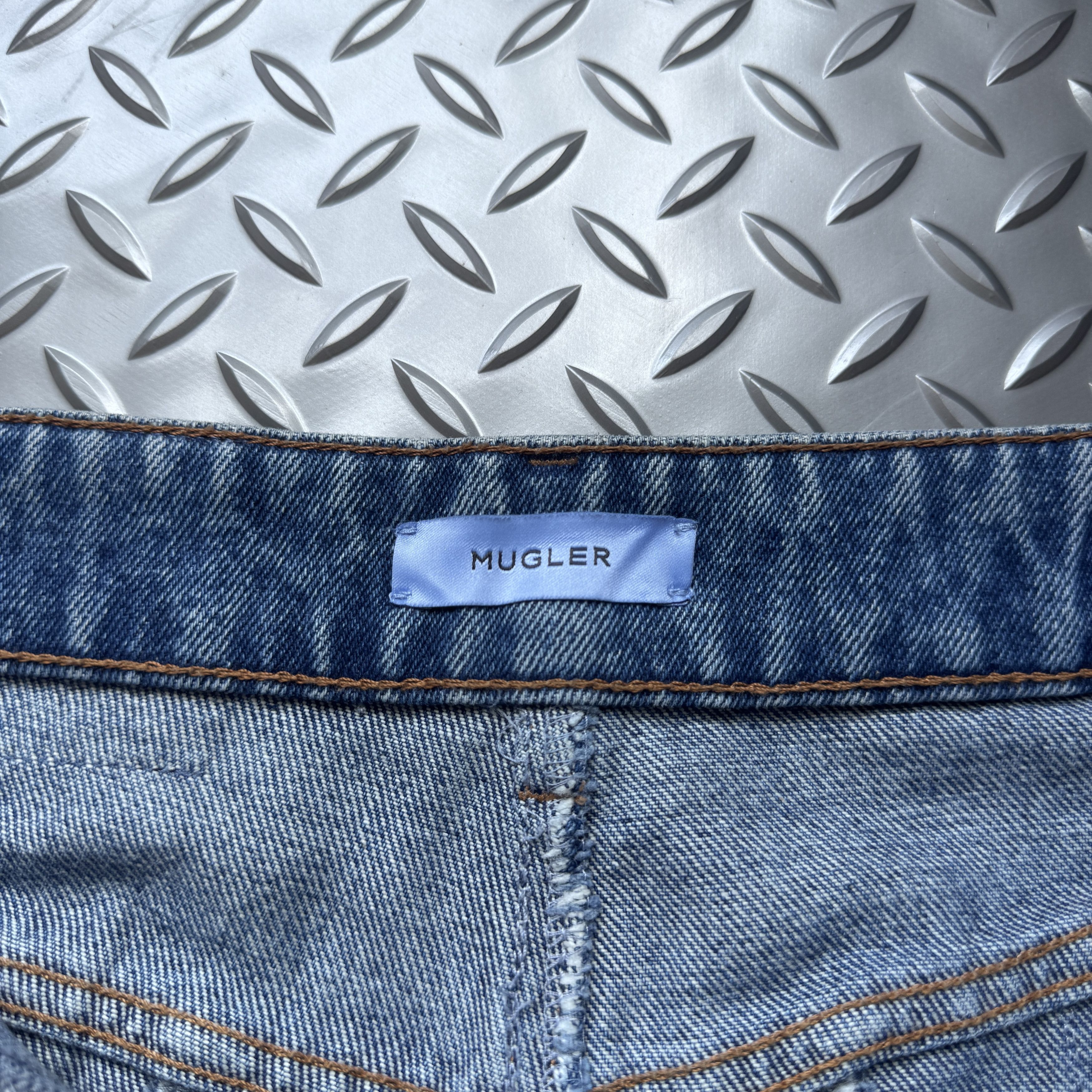 Mugler Mugler Multi Panel Spiral Seam Denim Jeans Size US 29 - 6 Thumbnail