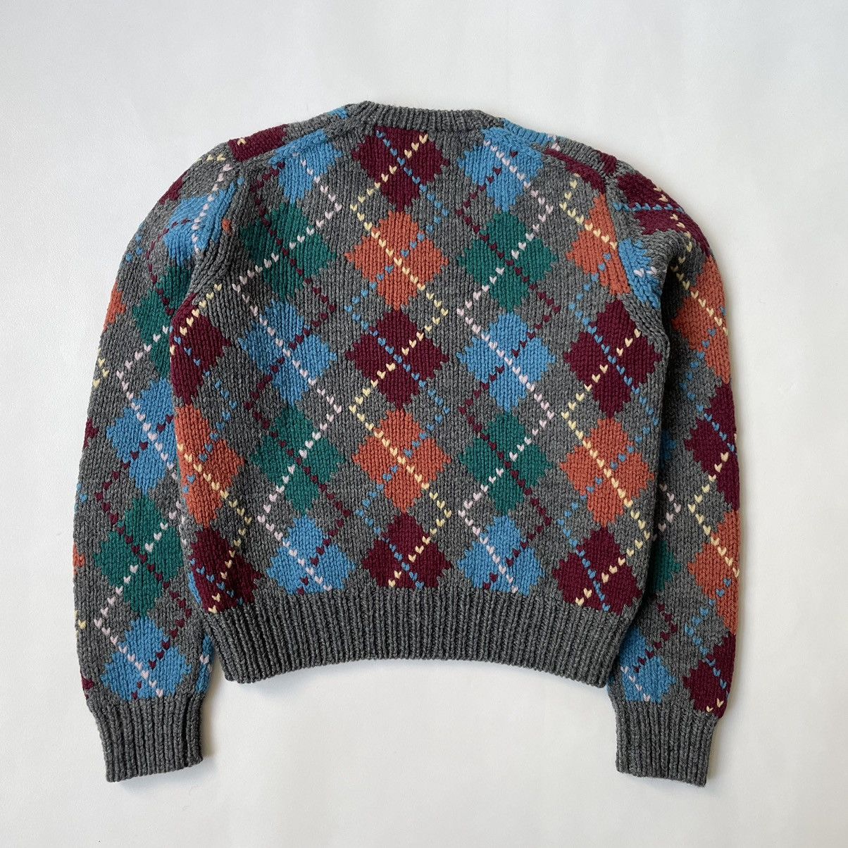 Comme des Garcons Multicoloured Heart Argyle Patterned Sweater Size S / US 4 / IT 40 - 10 Thumbnail