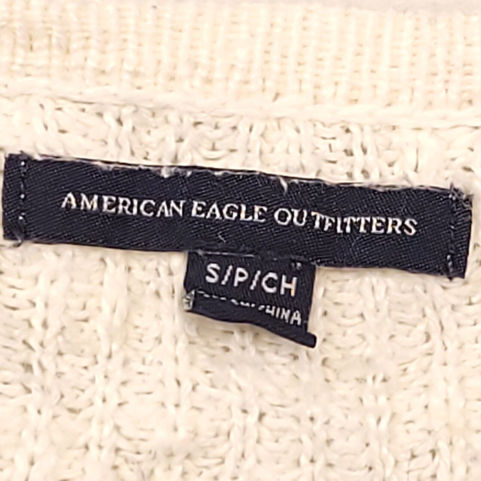 American Eagle Outfitters American Eagle Pullover Cotton Sweater Womens Size S White Size S / US 4 / IT 40 - 3 Thumbnail