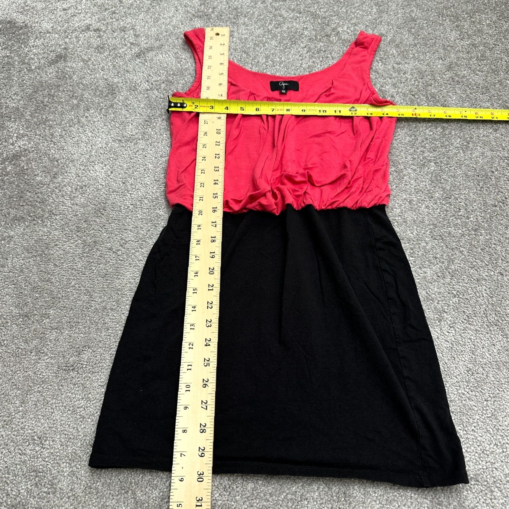 AQUA Aqua By Bloomingdale's Pencil Dress Women S Red Black Sleeveless Knee Length, Knit, Solid Pattern, 90s Theme? Size S / US 4 / IT 40 - 6 Thumbnail