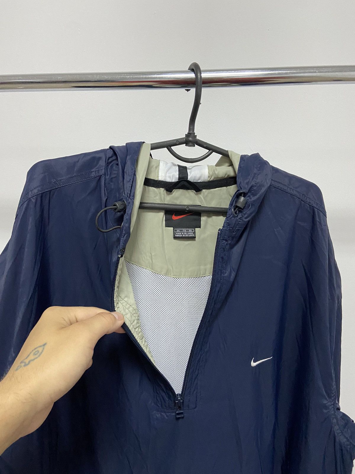 Nike × Vintage Nike Anorak Vintage Jacket Big Logo Small Swoosh Size US XXL / EU 58 / 5 - 5 Thumbnail