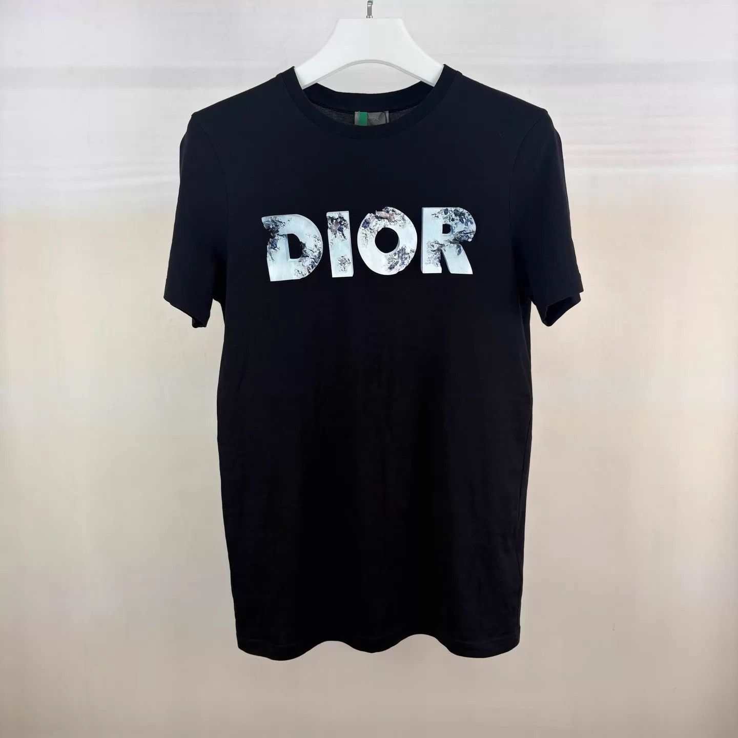 Dior Dior x DA Crystal Crack Logo Black Cotton Tshirt M Size M / US 6-8 / IT 42-44 - 1 Thumbnail