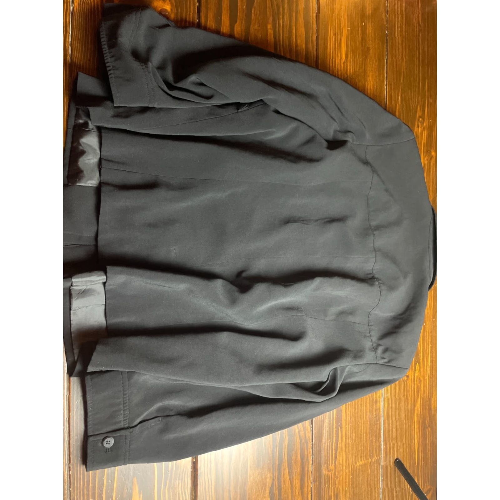 Vintage Maggie McNaughton Jacket Women's Plus Size 20W Black Shoulder Pads Full Zip Shirt Womens 20W Black Shoulder Pads Full Zip Size 3XL / US 20-22 - 7 Thumbnail