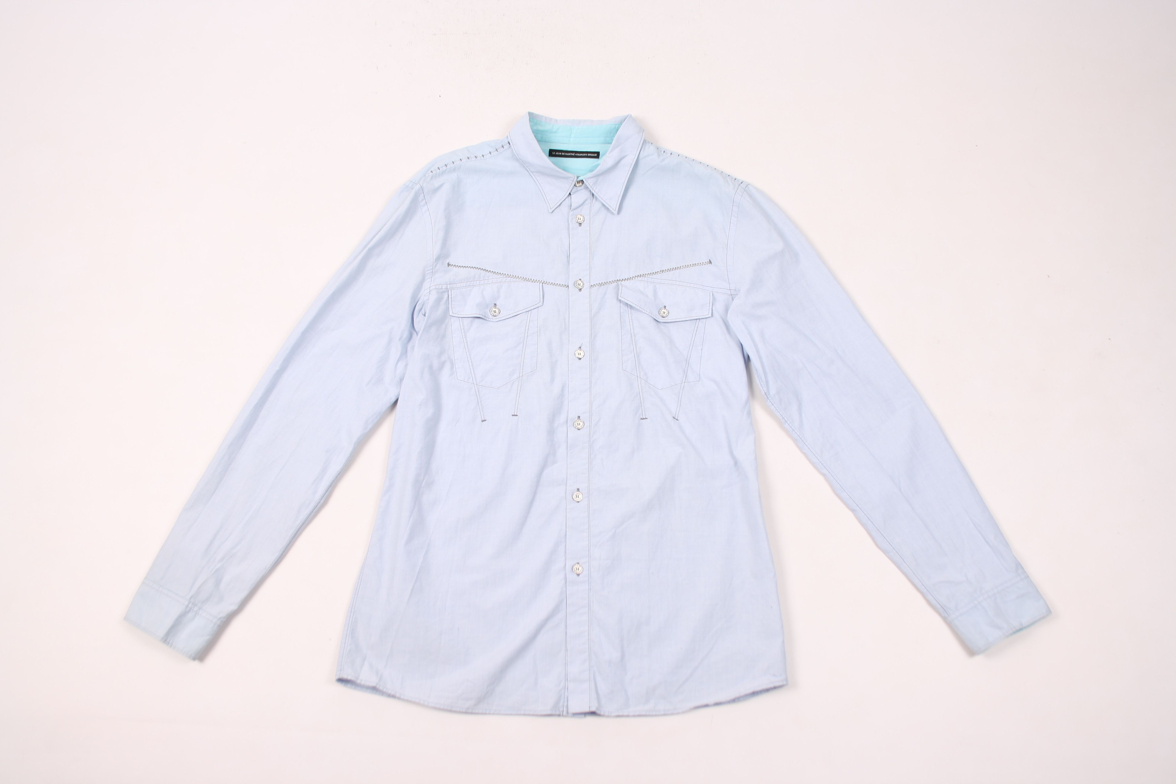 Marithe + Francois Girbaud Le Jeans De Marithe Francois Girbaud Shirt Button Up Size US M / EU 48-50 / 2 - 2 Thumbnail
