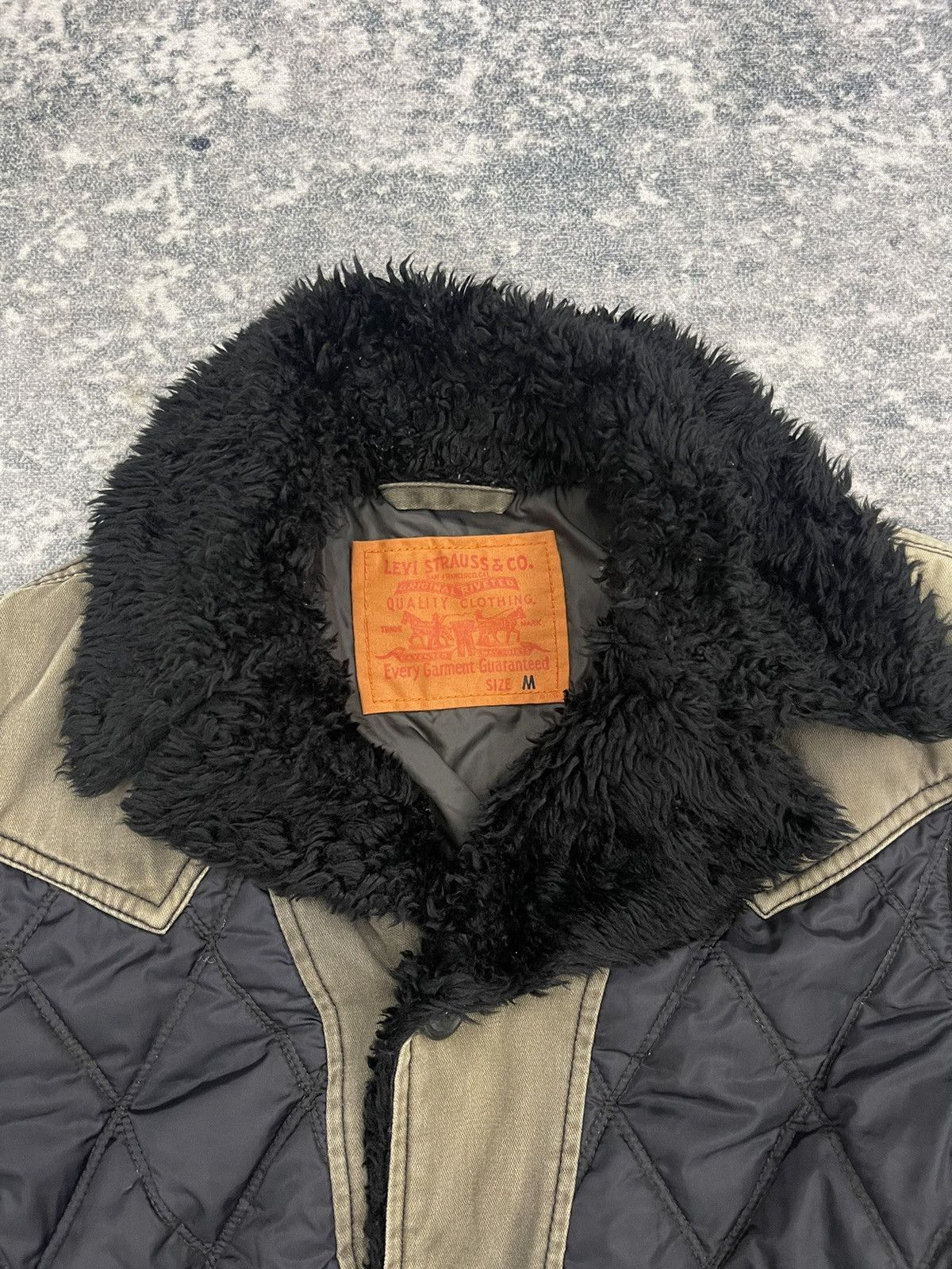 Levi's Levis Quilted Jacket Distressed Size US M / EU 48-50 / 2 - 4 Thumbnail