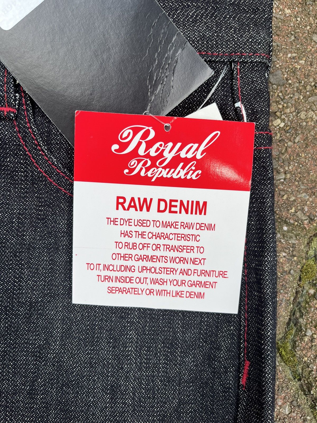 Japanese Brand Royal Republic Raw Denim Y2K Graphic Print Jeans Size US 29 - 6 Thumbnail