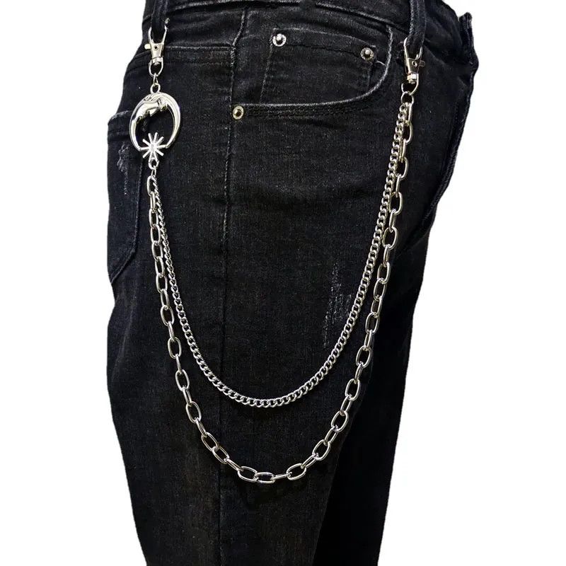 Jewelry Goth Double-Layered Wallet Waist Pants Key Chain Size ONE SIZE - 1 Thumbnail
