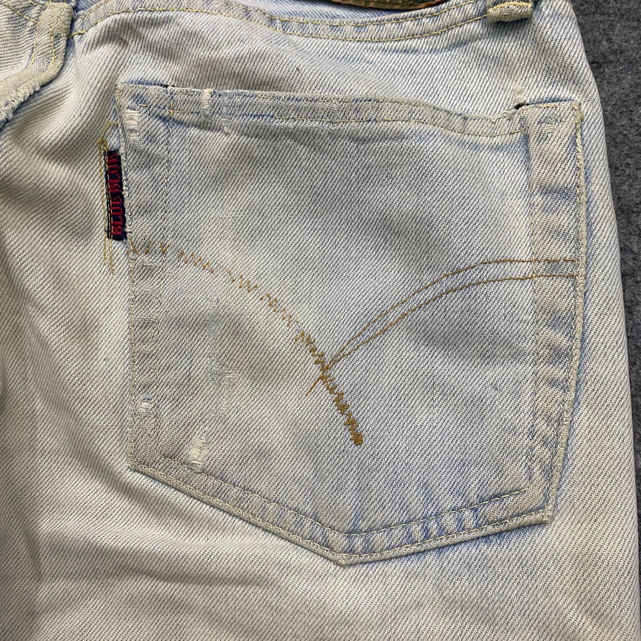 Blue Blue Japan Vintage 90s Blue Blue Japan Selvegde Patchwork Denim Size US 29 - 10 Thumbnail