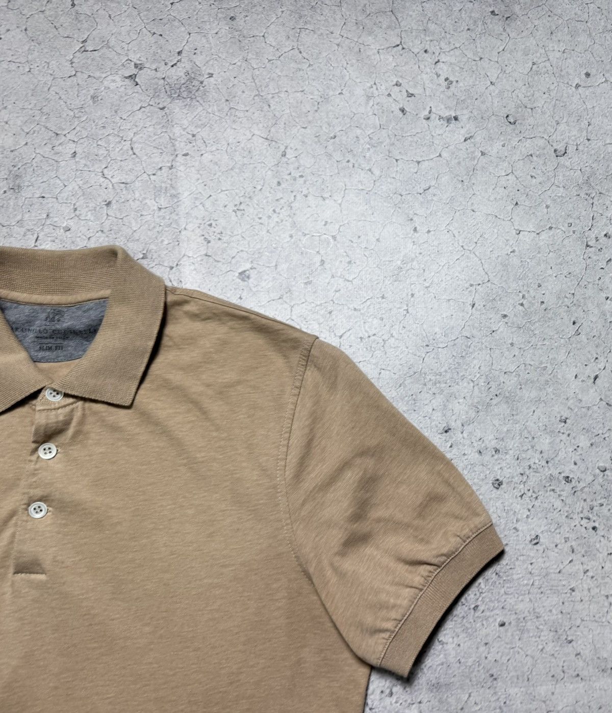 Brunello Cucinelli Brunello Cucinelli Luxury Polo Shirt Beige Rare Old Money Size US XS / EU 42 / 0 - 3 Thumbnail