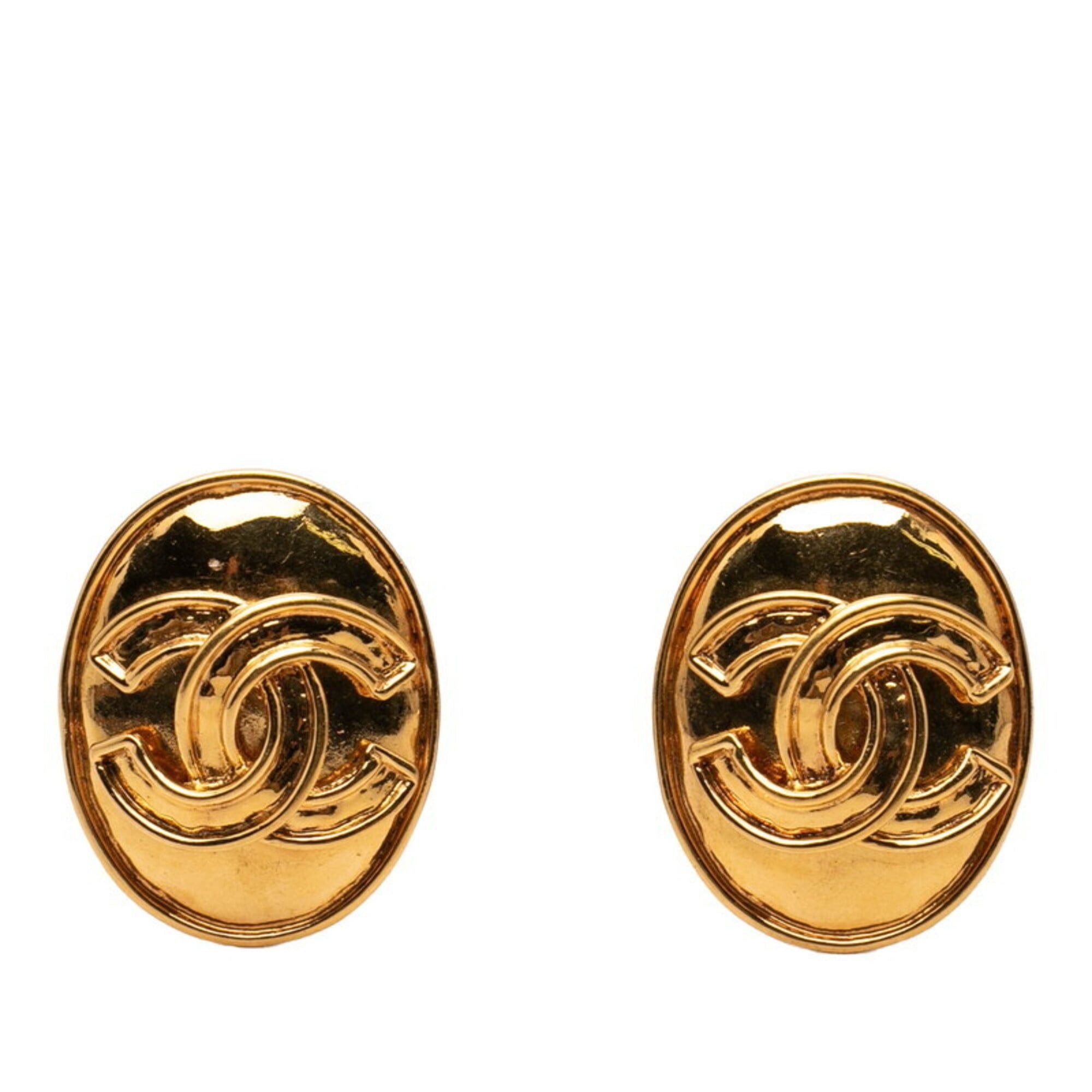 Chanel Chanel Coco Mark Vintage Earrings 94P Gold Plated Women's CHANEL Size ONE SIZE - 1 Thumbnail