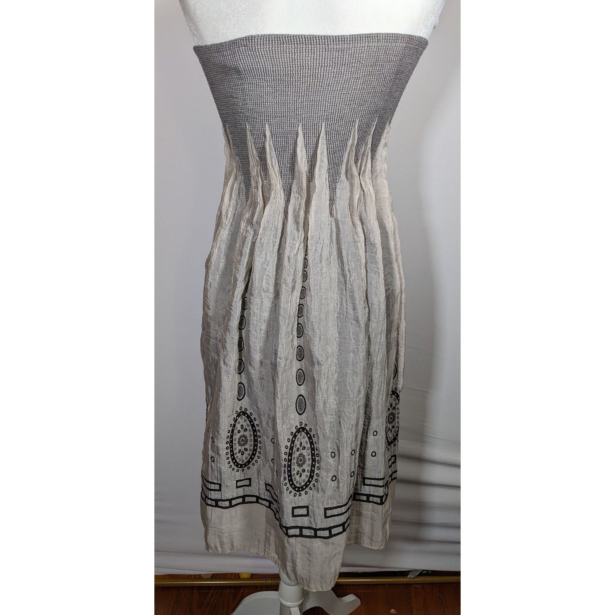 Anthropologie Lapis By Anthropologie Bohemian Grey Tube Top Dress Size ONE SIZE - 8 Thumbnail