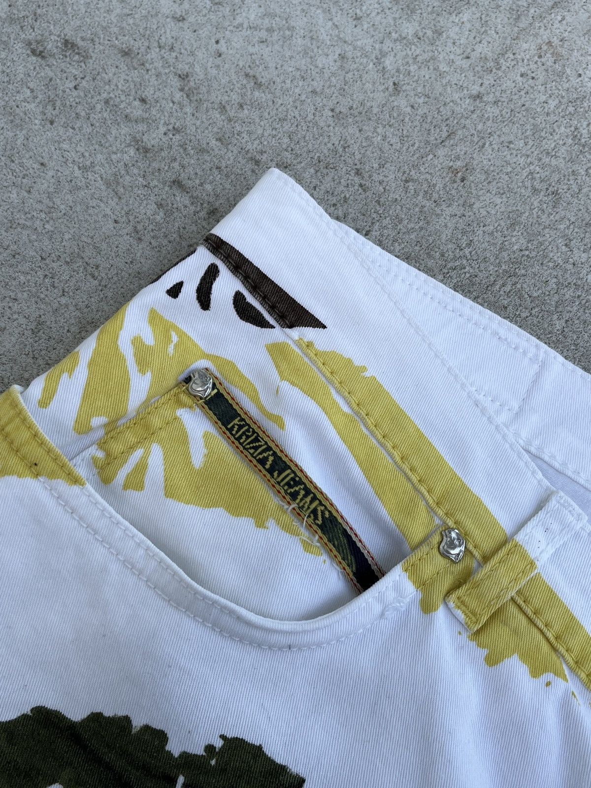 Japanese Brand Rare Krizia Handmade Painted Jeans Size US 36 / EU 52 - 6 Thumbnail