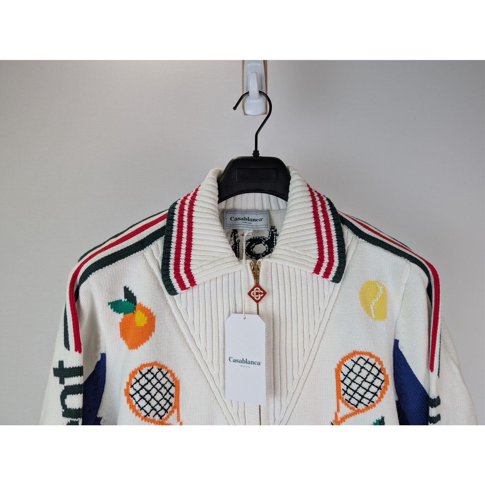 Casablanca o1rshd1 Laurel Intarsia Knit Jacket in Multi Size US XL / EU 56 / 4 - 3 Thumbnail