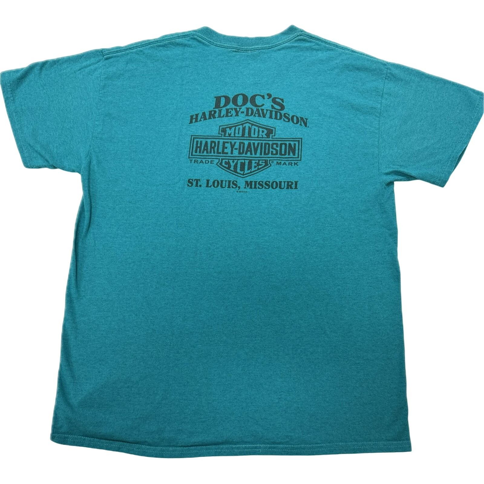 T-shirt Vintage Harley-Davidson St Louis Missouri 2XL Marron - Occasion Très Bon état