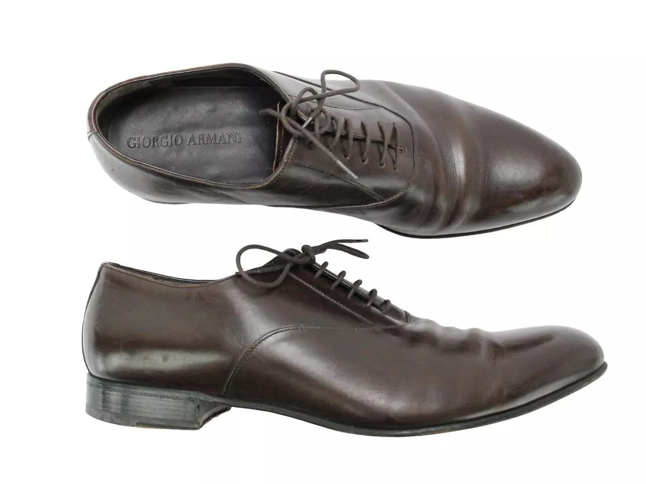 Giorgio Armani GIORGIO ARMANI Shoes Men's EU 42 Rigid Leather Almond Toe Size US 9 / EU 42 - 6 Thumbnail