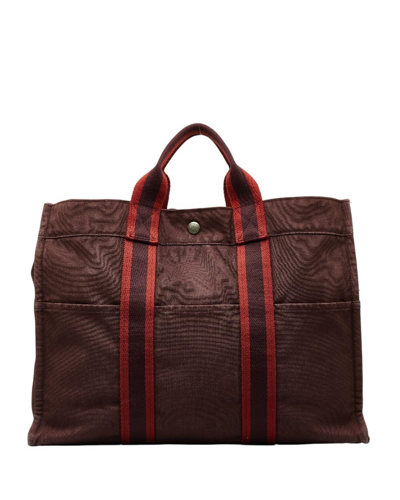 image of Red Hermes Tote Bag In Excellent Condition, Women's