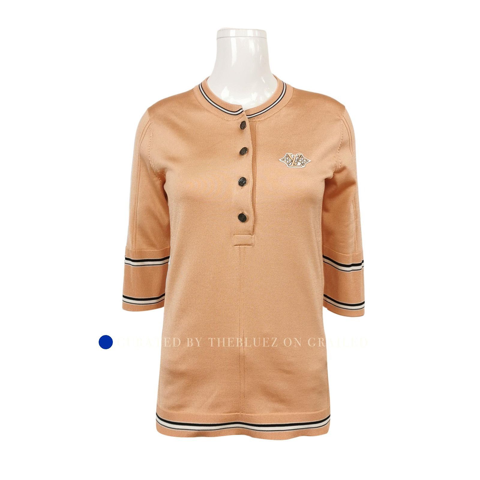 Louis Vuitton Logo Knit Sweater in Beige Size US M / EU 48-50 / 2 - 1 Thumbnail