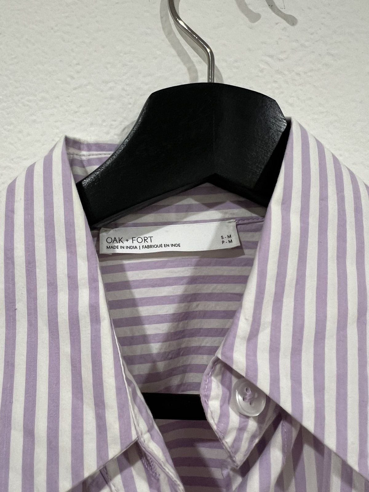 Oak + Fort Boxy Cropped Striped Button Upon Size US S / EU 44-46 / 1 - 2 Thumbnail