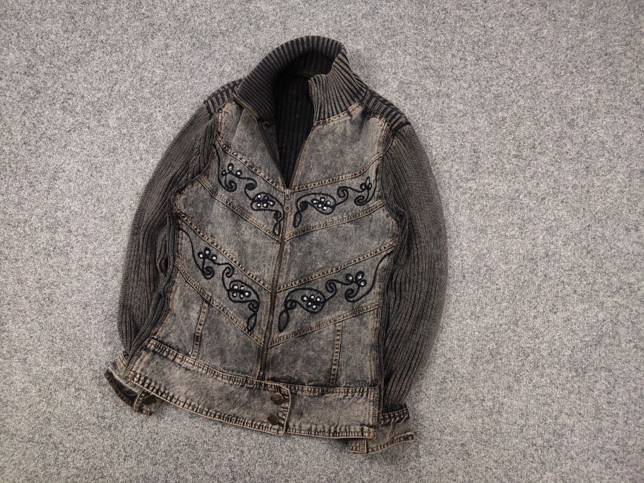 Hysteric Glamour Vintage Jacket Ribbed sleeves if six was nine style LGB Y2K Size M / US 6-8 / IT 42-44 - 3 Thumbnail