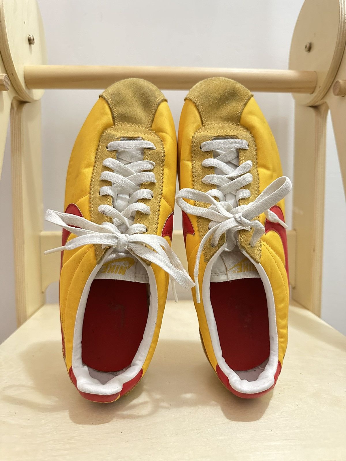 Nike × Vintage Nike Cortez Classic Nylon University Yellow/Red Size US 9 / EU 42 - 10 Thumbnail