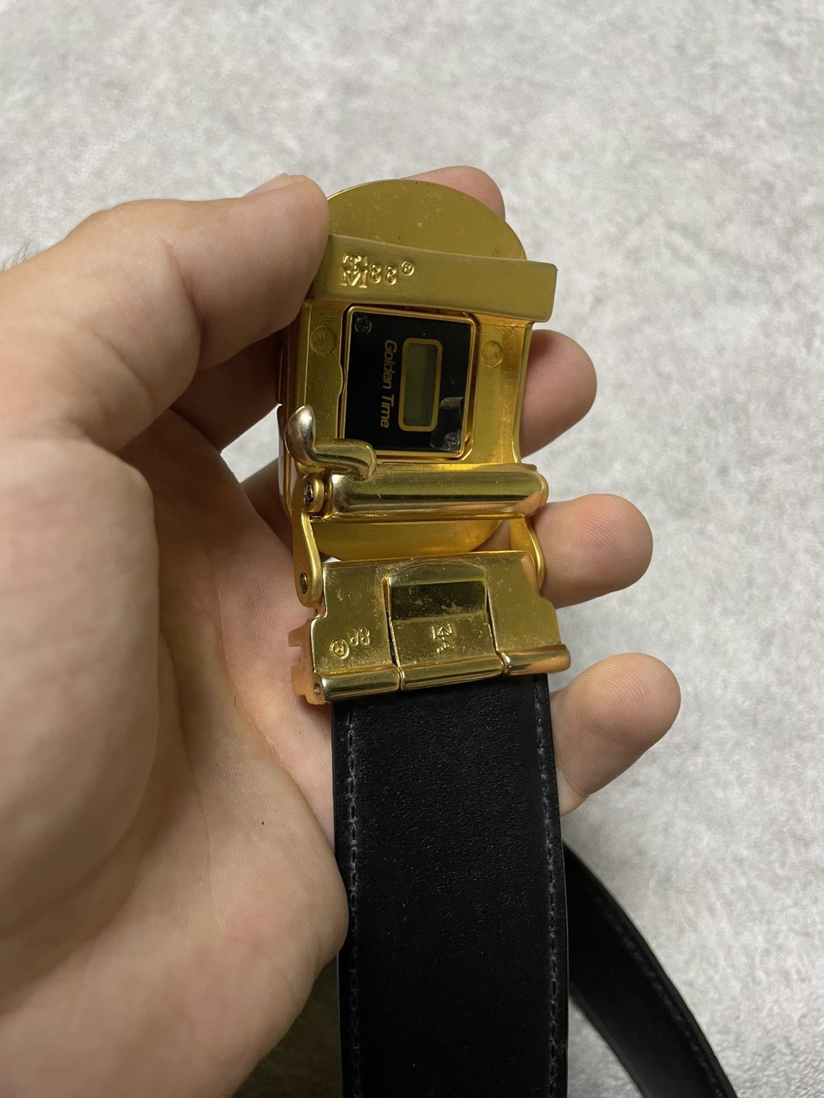 If Six Was Nine Skull IfSixWasNine Camel Time🕰️ Leather BeltArchive Piece Size ONE SIZE - 5 Thumbnail
