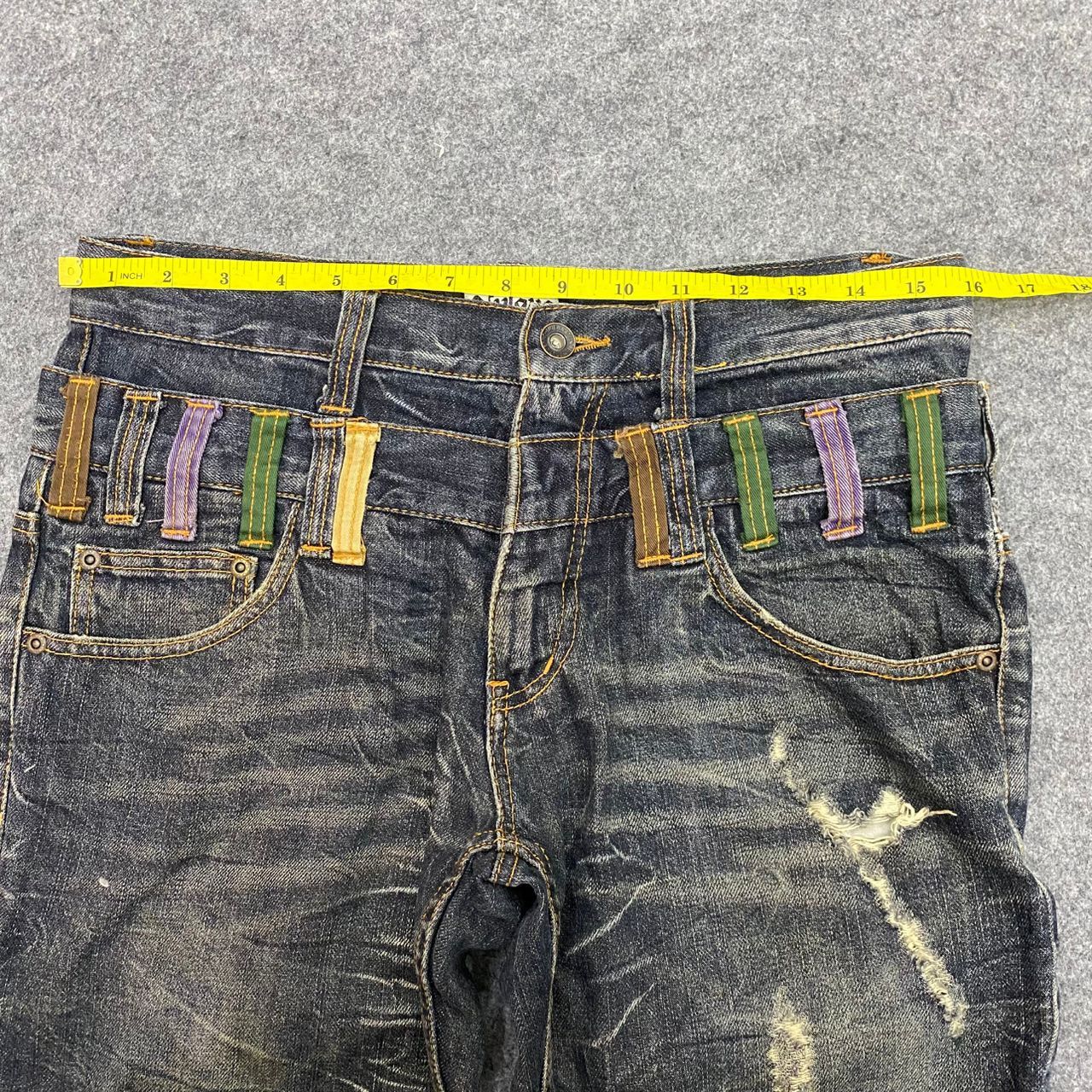 If Six Was Nine 💥Best Offer💥 Nylaus Clothing Double Waist Distressed Denim Size US 32 / EU 48 - 8 Thumbnail