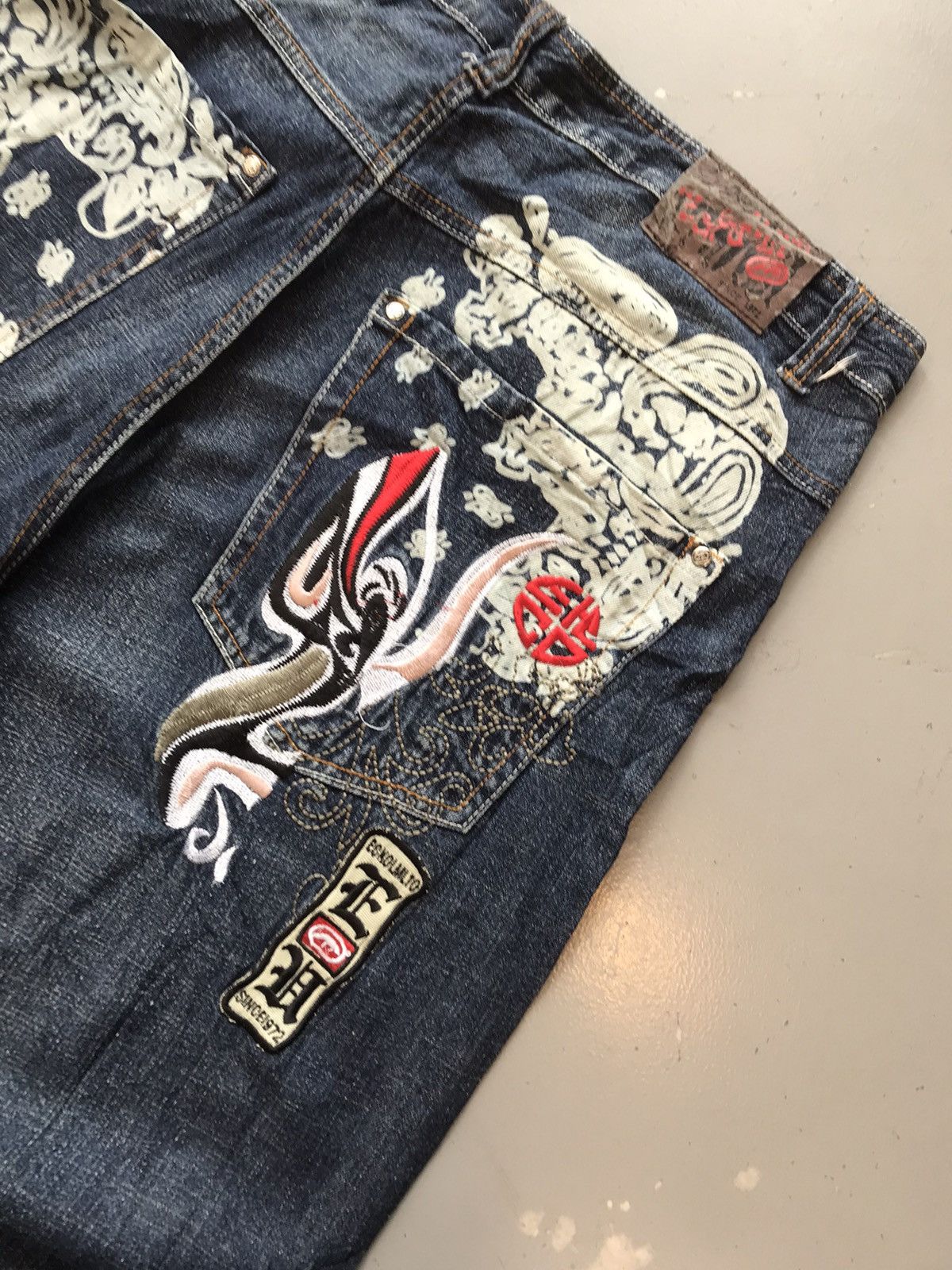 Ecko Unltd. × Vintage Vintage Ecko UNLTD kimonos 👘 women embroidered denim Size US 42 / EU 58 - 11 Thumbnail