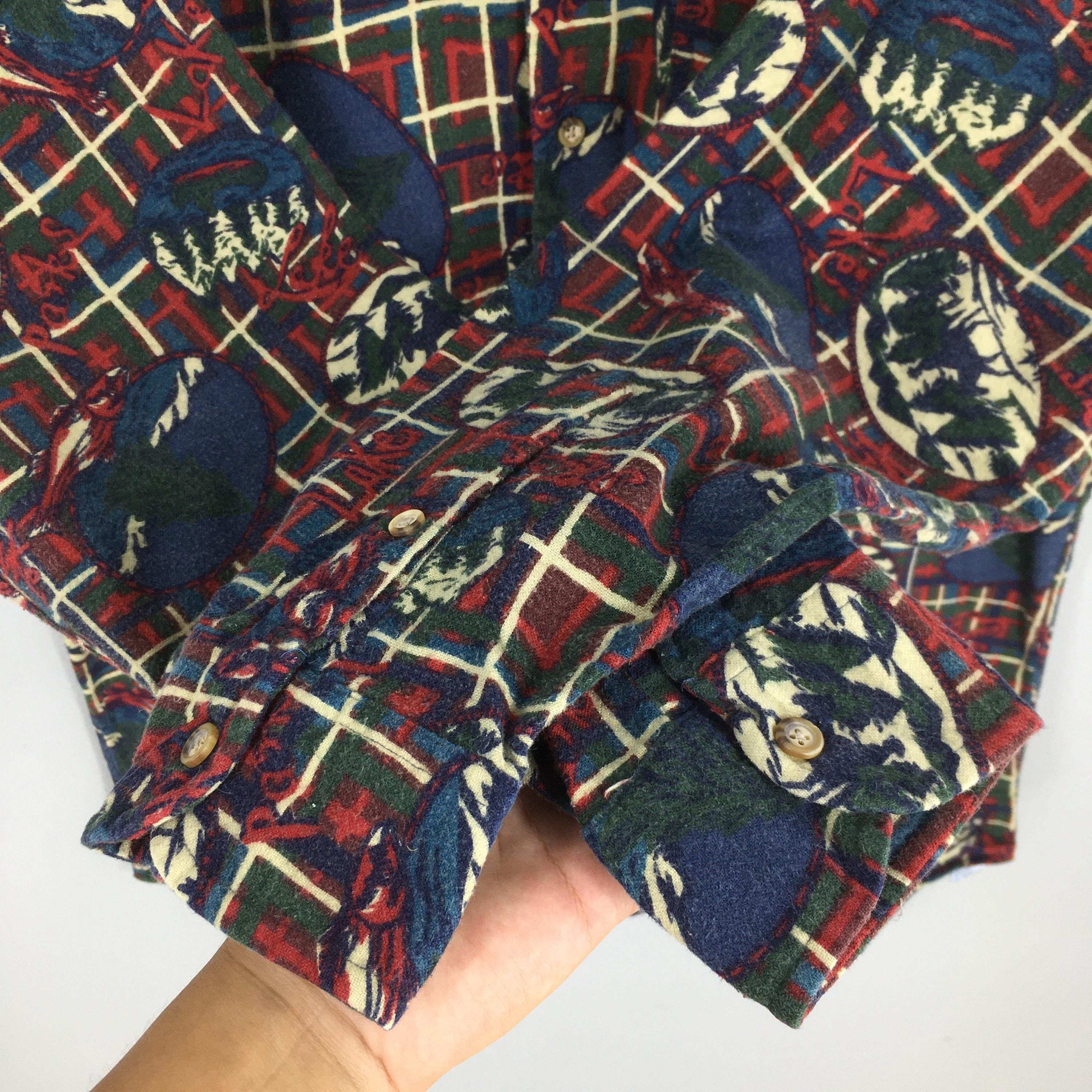 Vintage 1990's The Arrow Company Pop Art Flannel Shirt Medium Size US M / EU 48-50 / 2 - 4 Thumbnail