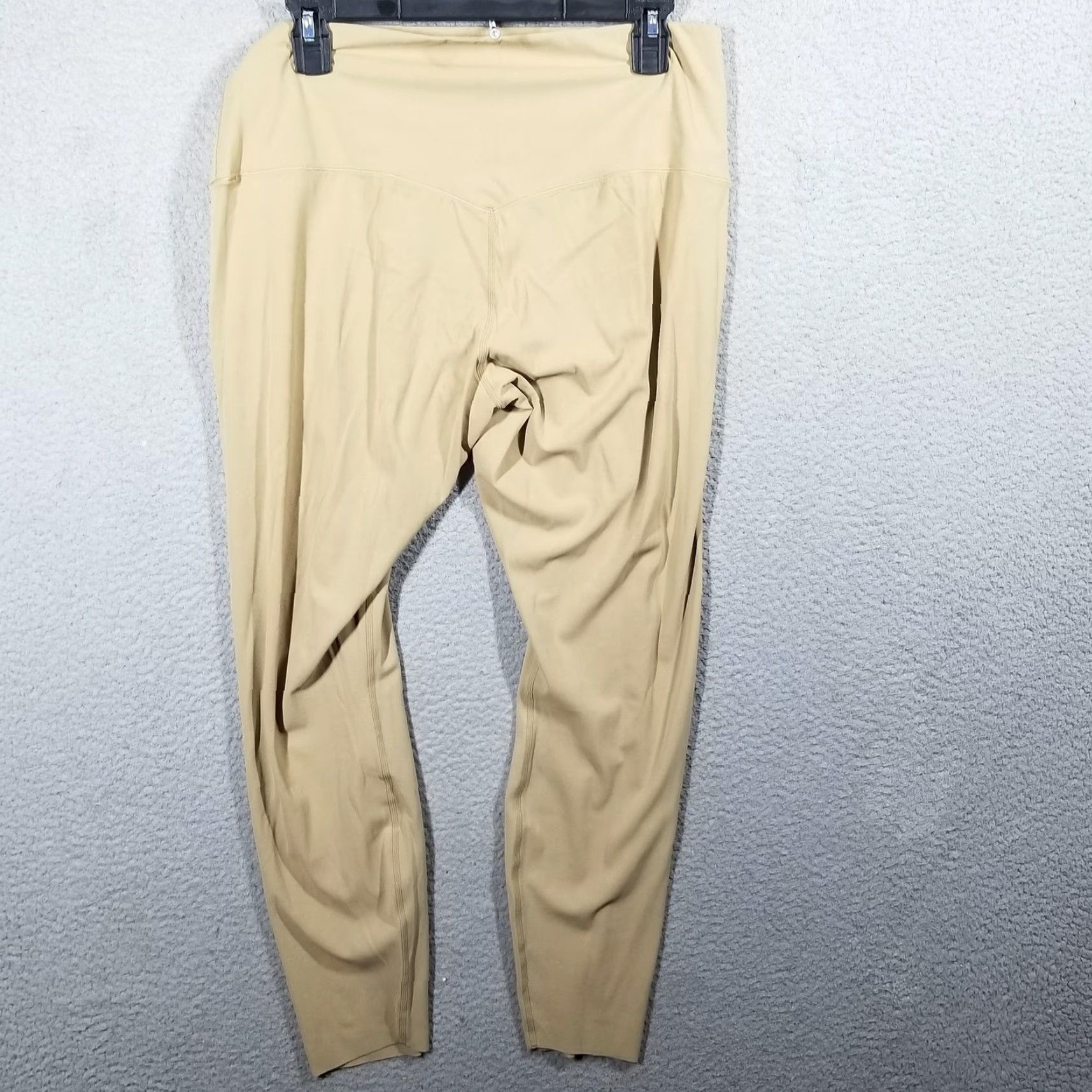 Nike Nike Women's Leggings XL High Waist 7/8 Ankle Yoga Activewear Beige Nylon Spandex Dri-FIT Size 40" / US 18 - 2 Thumbnail