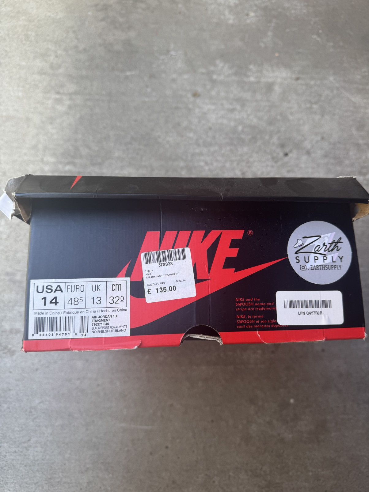 Fragment Design × Jordan Brand JORDAN 1 RETRO HIGH OG FRAGMENT 2014 SIZE 14 Size US 14 / EU 47 - 6 Thumbnail