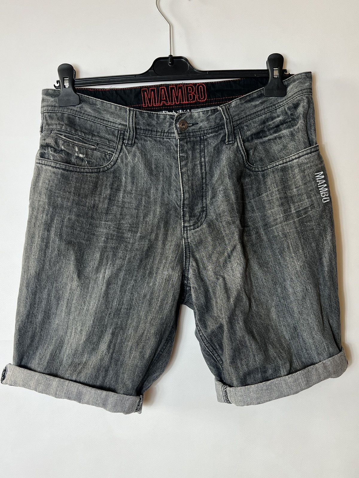 Mambo × Vintage Mambo vintage gray denim shorts Size US 34 / EU 50 - 1 Thumbnail