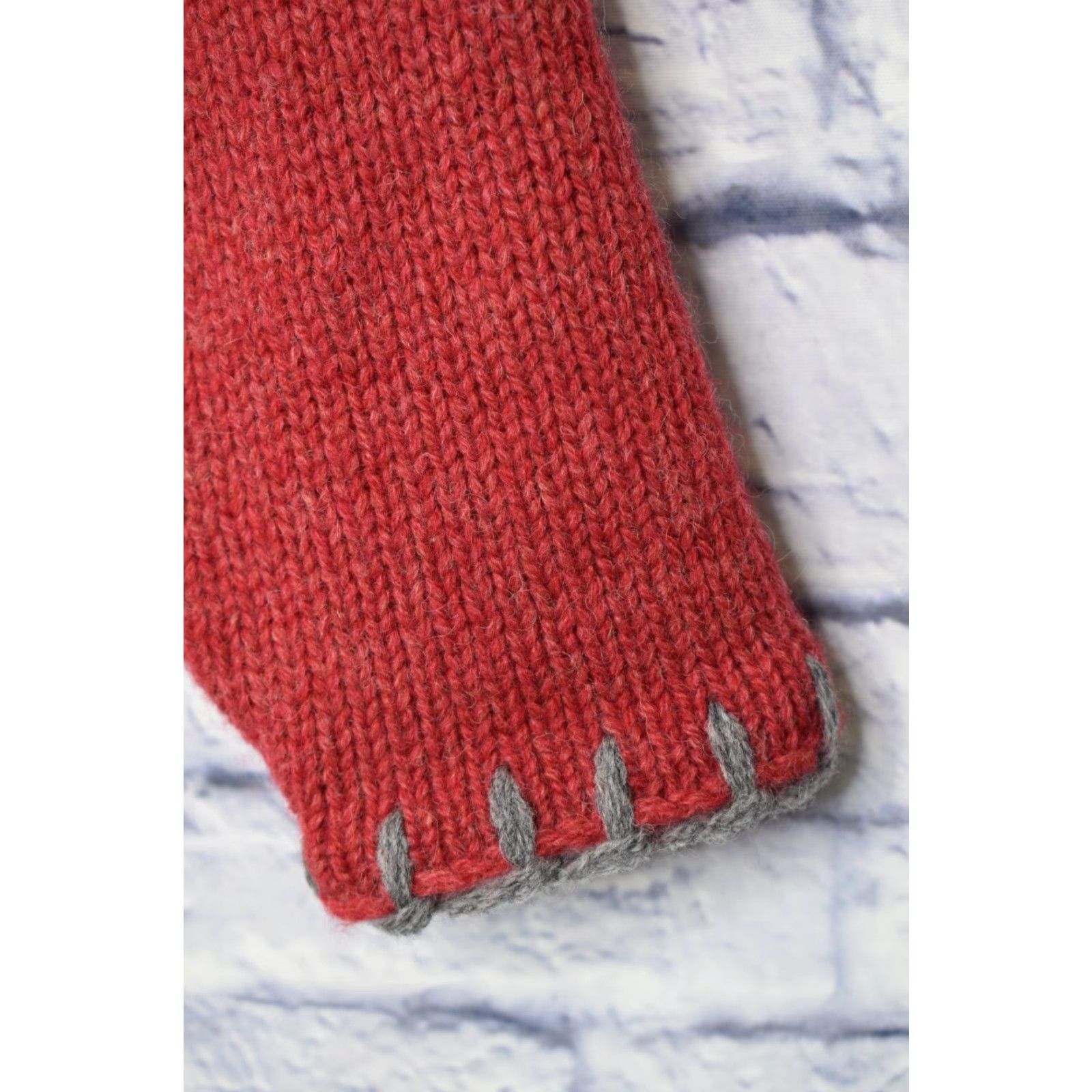 Eastern Mountain Sports VINTAGE Eastern Mountain Sports Wool Turtleneck Knit Sweater Womens Small Red Fisherman Pullover Knit Wool 90s? Size S / US 4 / IT 40 - 3 Thumbnail