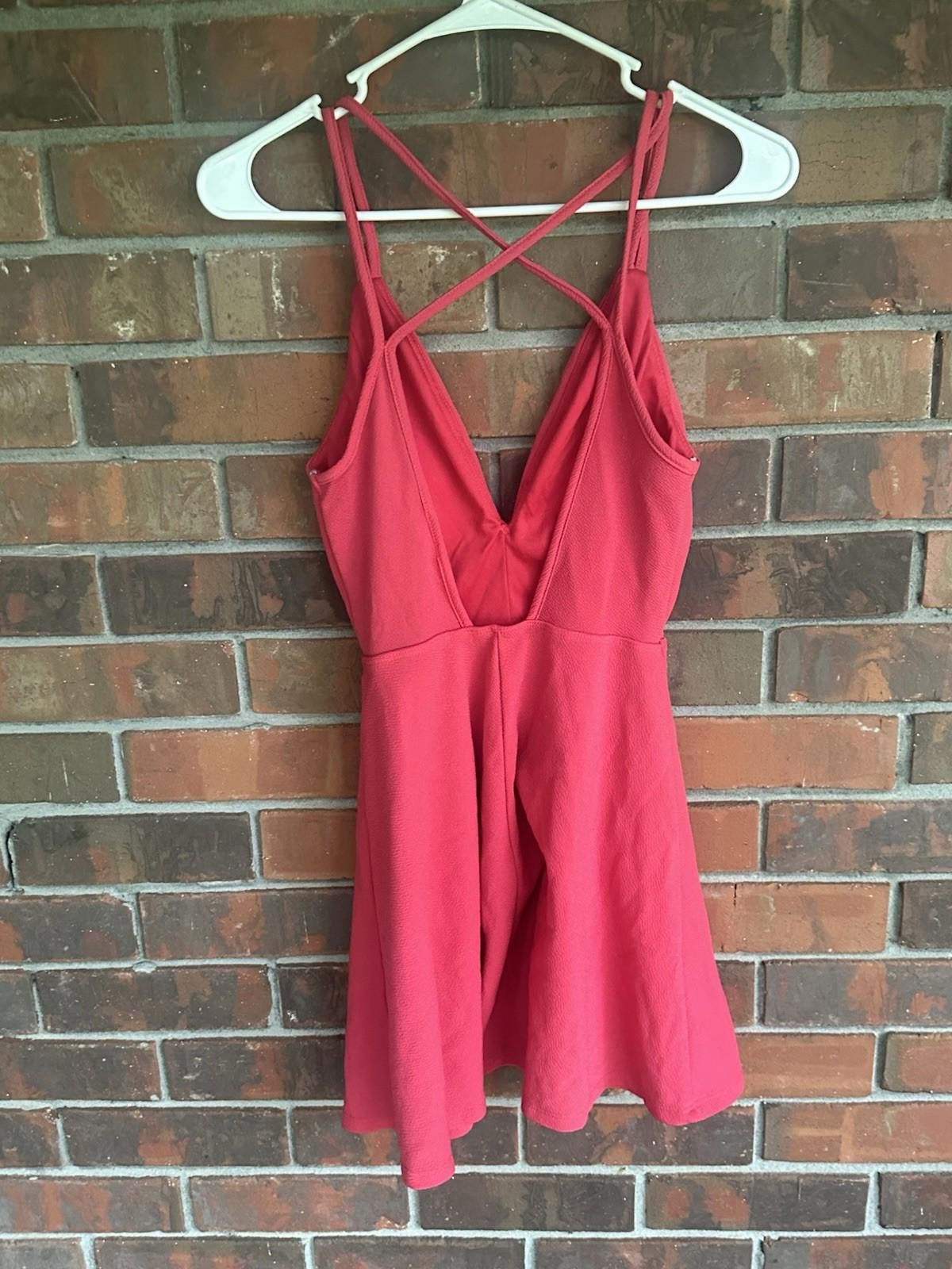 rue21 Women's Fit And Flare Tank Dress XS Extra Small Pink Rue 21 Size XS / US 0-2 / IT 36-38 - 2 Thumbnail