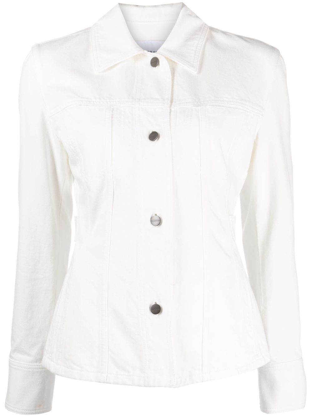 Salvatore Ferragamo o1s1rm1224 Denim Jacket in White Size XS / US 0-2 / IT 36-38 - 1 Thumbnail